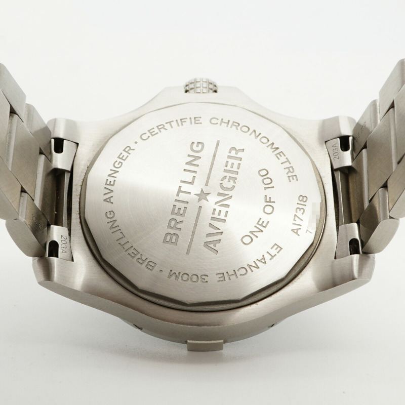 百年靈復仇者日本限量版（100枚）A17318黑色錶盤男士腕錶-4