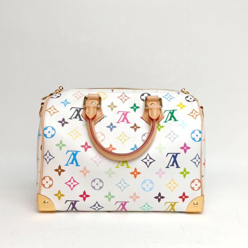 LOUIS VUITTON Sp村上隆聯名白三彩PVC晶片肩背包-2