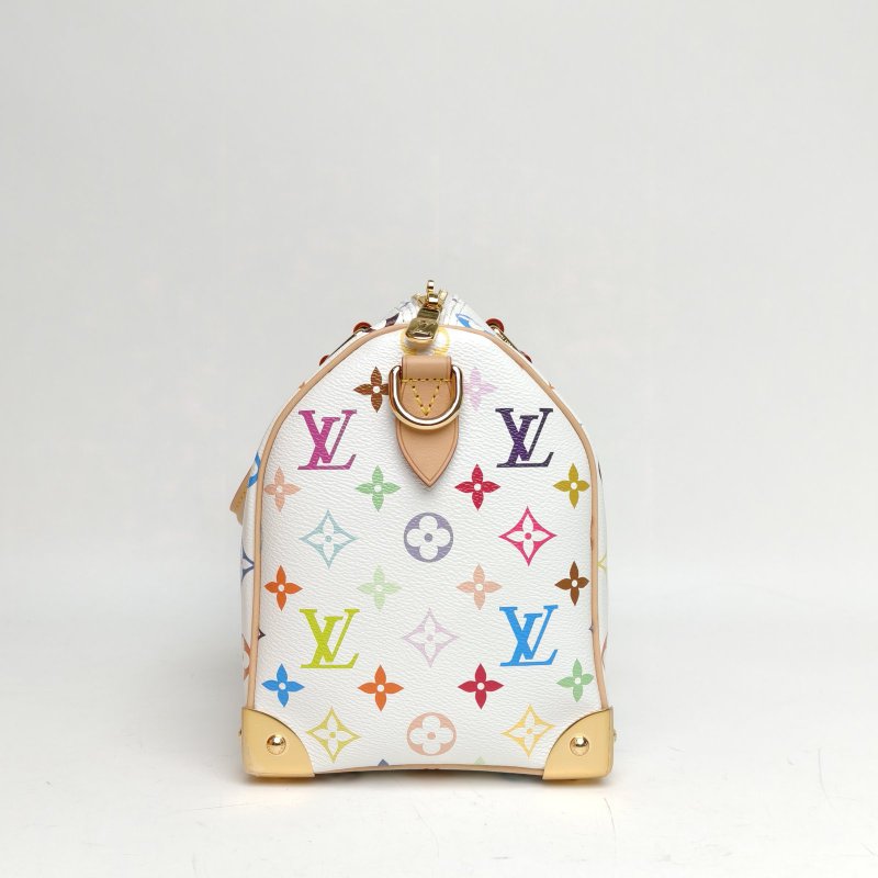 LOUIS VUITTON Sp村上隆聯名白三彩PVC晶片肩背包-3