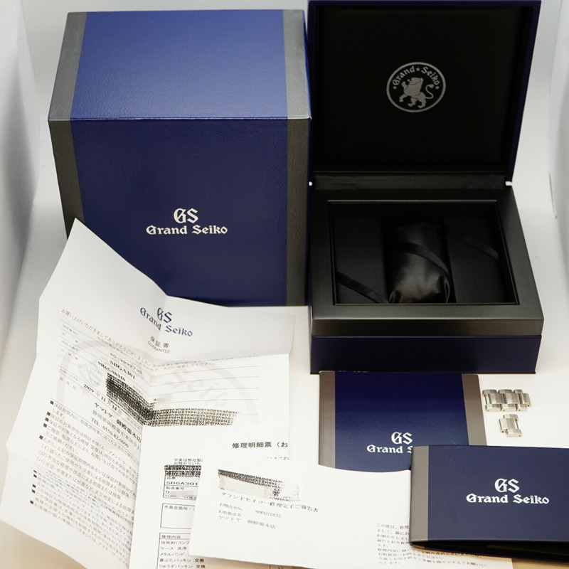 精工 Grand SBGA301 9R65-0BM0 黑色錶盤男士腕錶-9