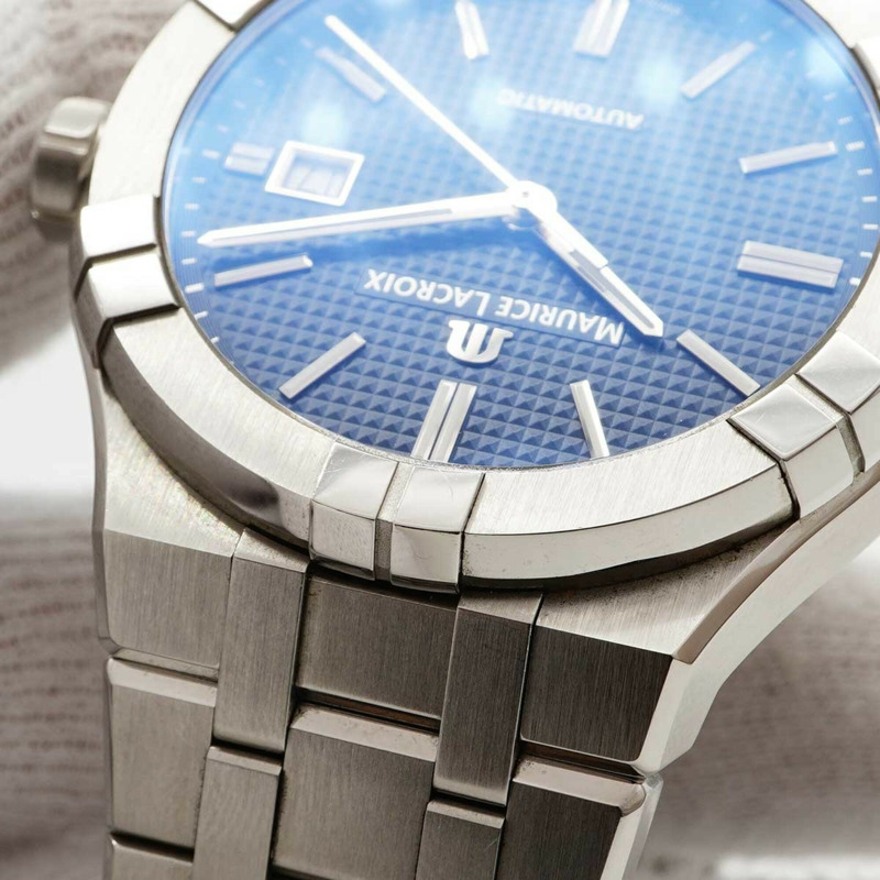 Maurice Lacroix Aikon AI6008-SS002-430-1 藍色錶盤男士腕錶-6