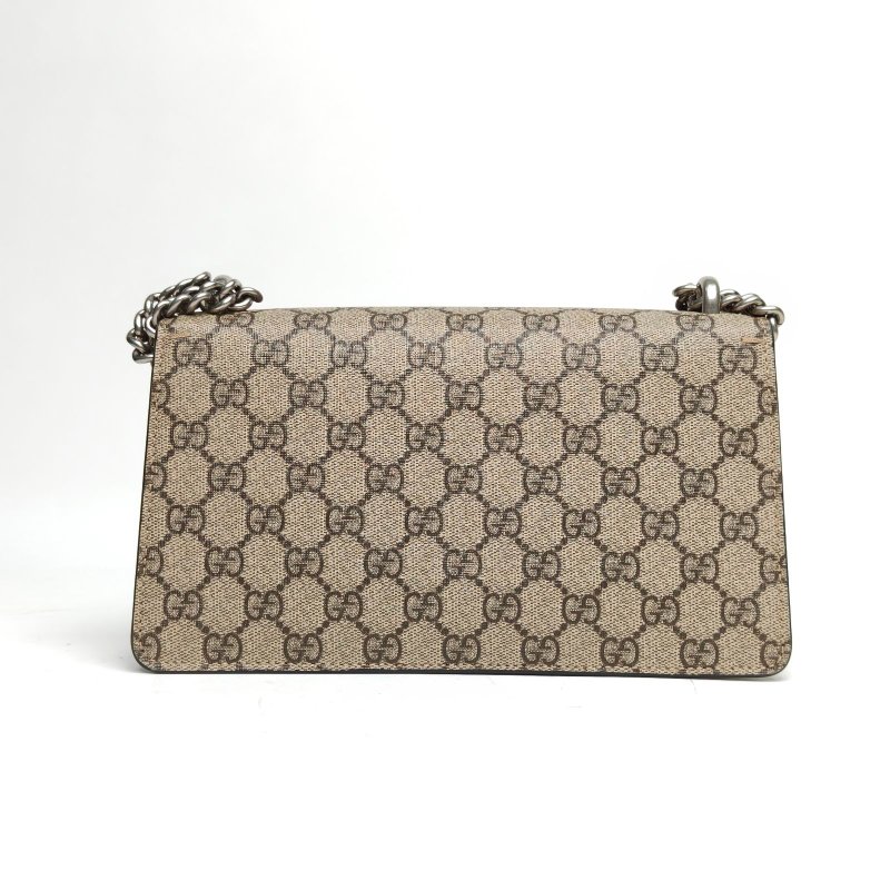 GUCCI Dionysus酒神小號25老花PVC鑽扣肩背包-2