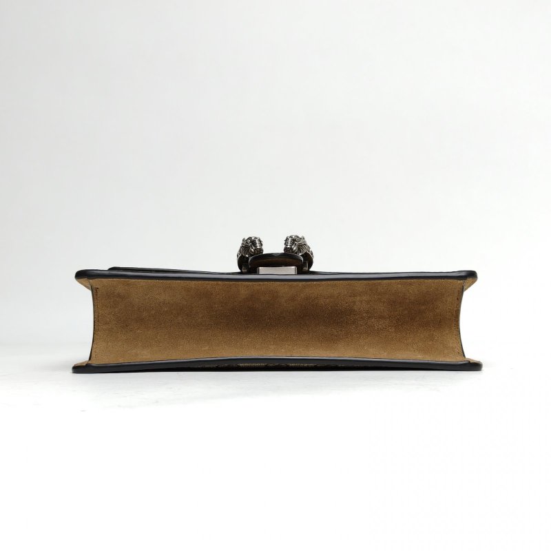 GUCCI Dionysus酒神小號25老花PVC鑽扣肩背包-4