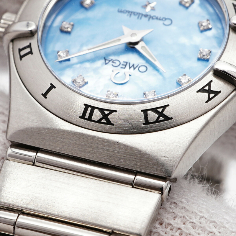 歐米茄星座系列 1562.85 藍色錶盤男士腕錶-6