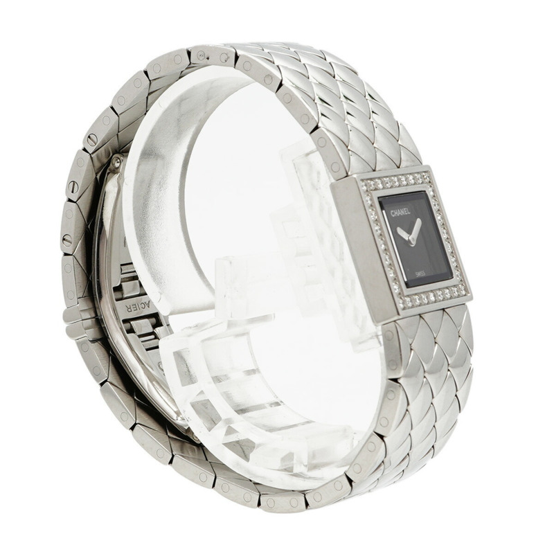 香奈兒 Matelassé H0489 黑色錶盤小姐腕錶-2