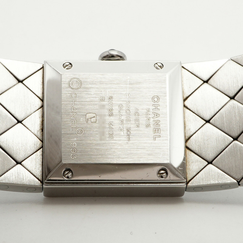 香奈兒 Matelassé H0489 黑色錶盤小姐腕錶-4