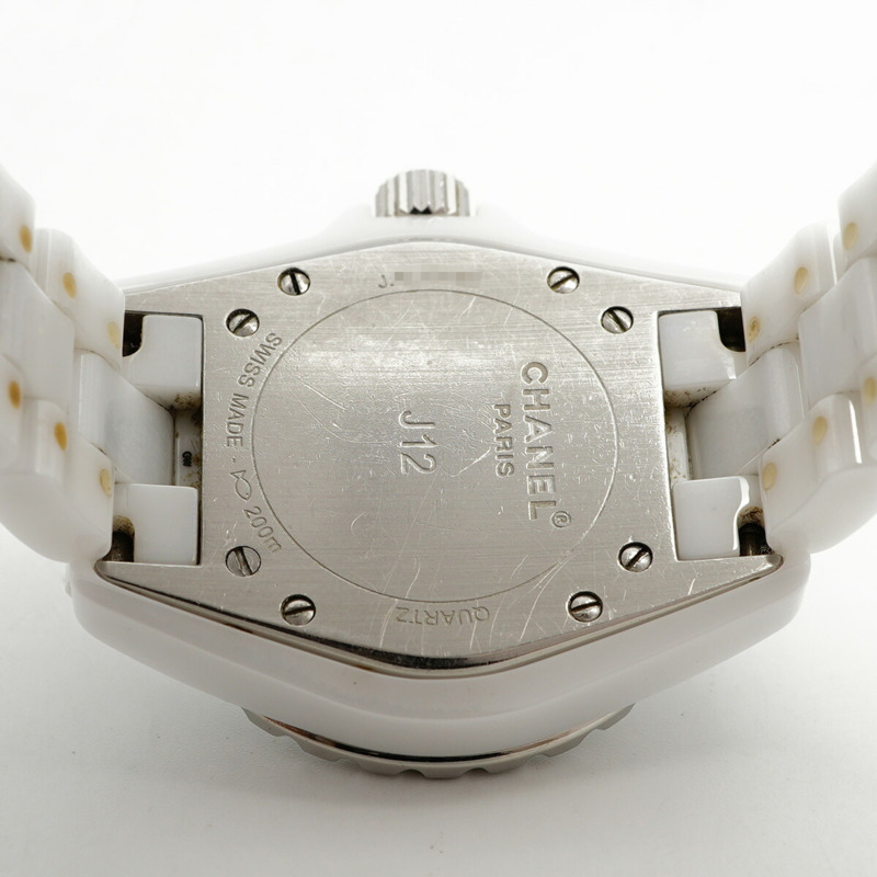 香奈兒 J12 H1628 白色錶盤女錶-4