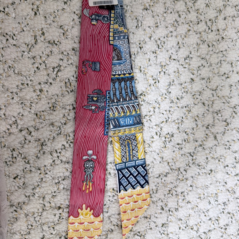 ❤️❤️Hermes 愛馬仕 Twilly 絲巾❤️❤️閒置品-4