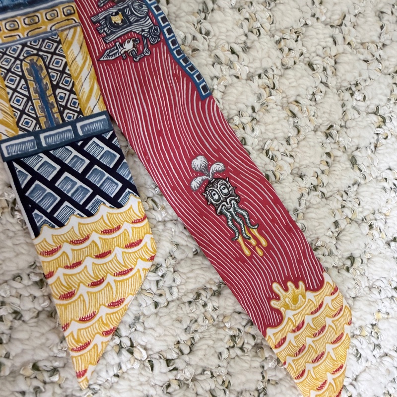 ❤️❤️Hermes 愛馬仕 Twilly 絲巾❤️❤️閒置品-9