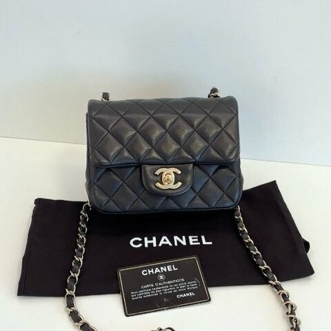 香奈兒/Chanel 黑金菱格CF方胖子