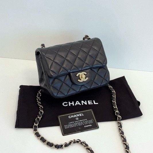 香奈兒/Chanel 黑金菱格CF方胖子-2