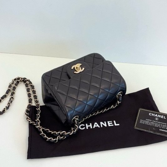 香奈兒/Chanel 黑金菱格CF方胖子-3