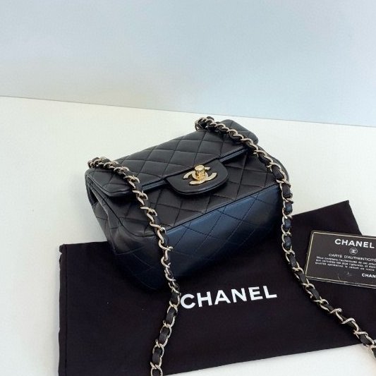 香奈兒/Chanel 黑金菱格CF方胖子-4