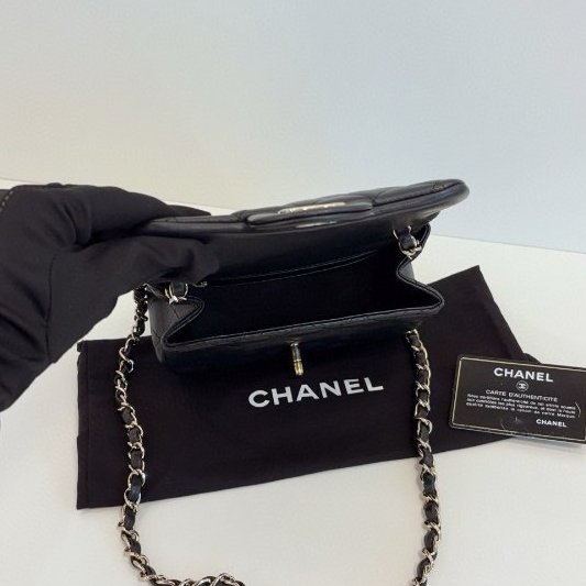 香奈兒/Chanel 黑金菱格CF方胖子-8