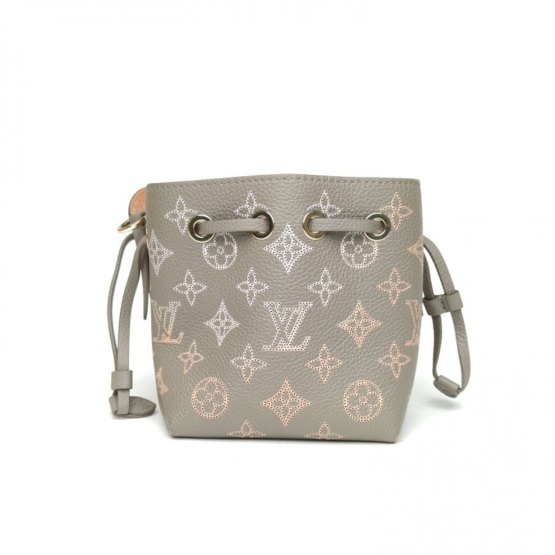 LOUIS VUITTON PicoBella月光女神nano灰色牛皮晶片老花壓紋肩背包-2