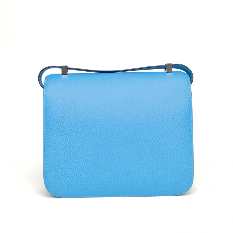 HERMES Constance康康24北方藍Epsom皮D刻琺瑯扣肩背包-2