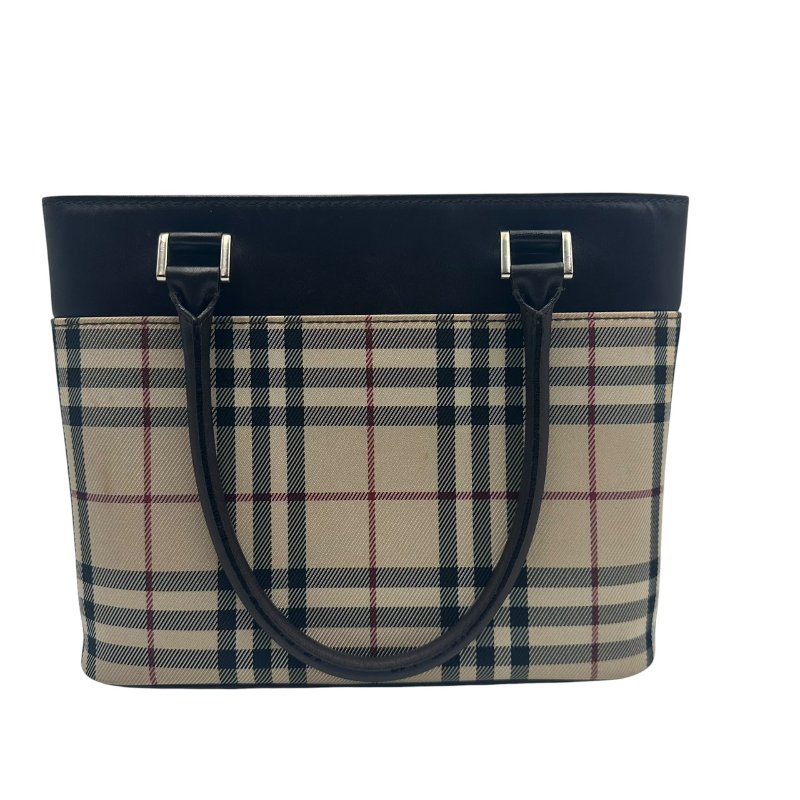 【美收精品】BURBERRY 棋盤手提包 C-358【隔月月中將轉賣至日本 上架期限30天】-1