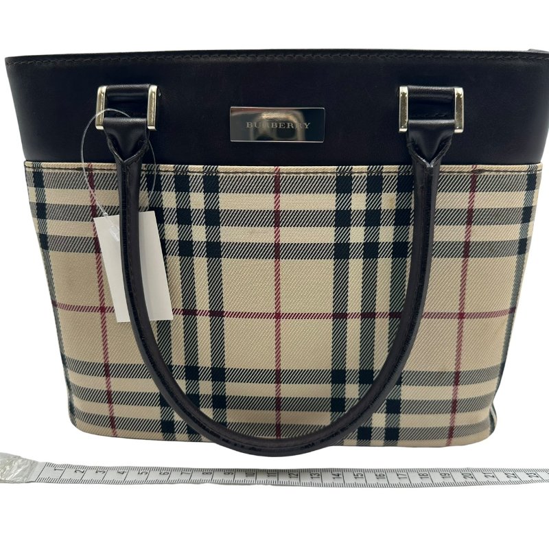 【美收精品】BURBERRY 棋盤手提包 C-358【隔月月中將轉賣至日本 上架期限30天】-13