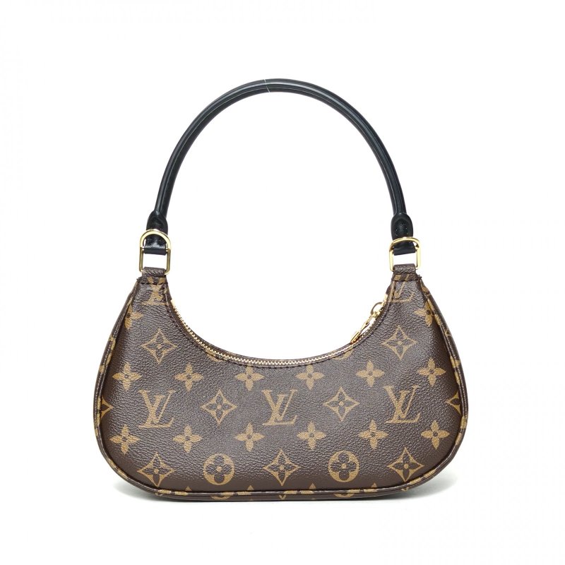 LOUIS VUITTON CATCHY小號24老花PVC金扣晶片肩背包-2