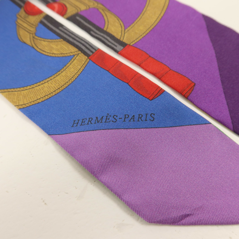 HERMES 絲質Twilly絲巾-4