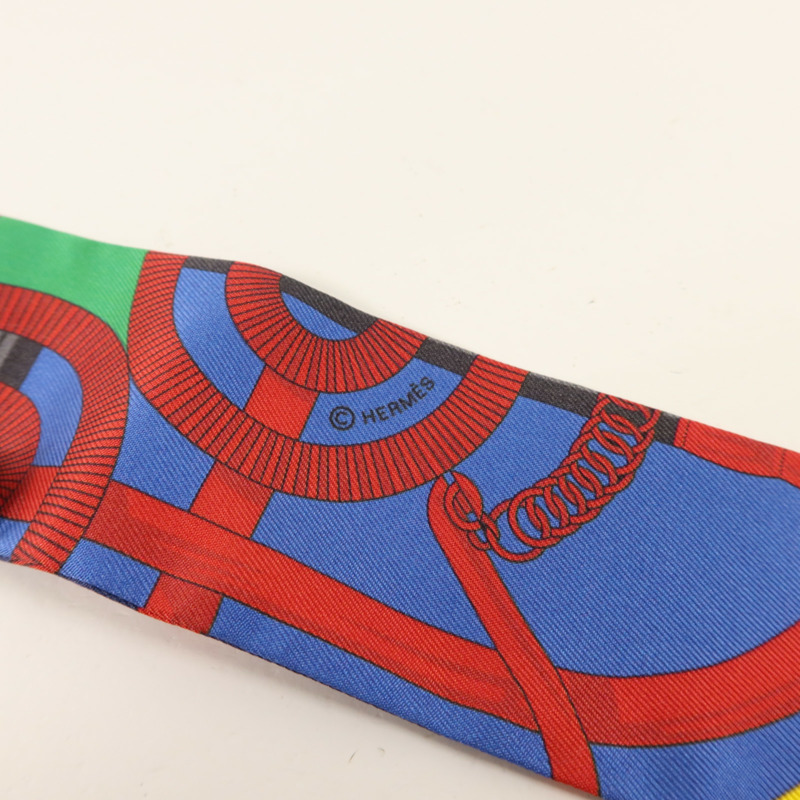 HERMES 絲質Twilly絲巾-5