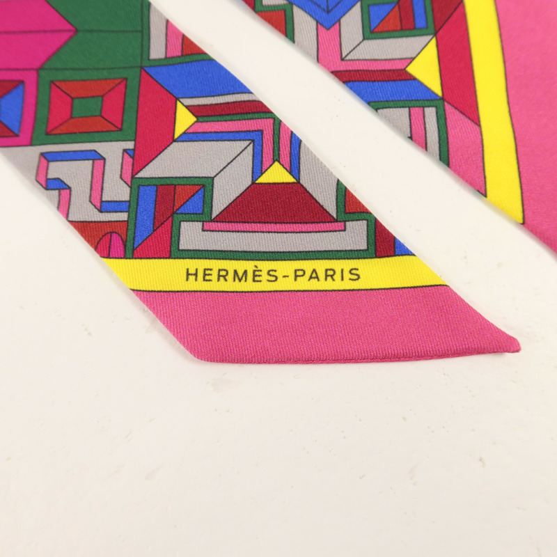 HERMES 絲質Twilly絲巾-4