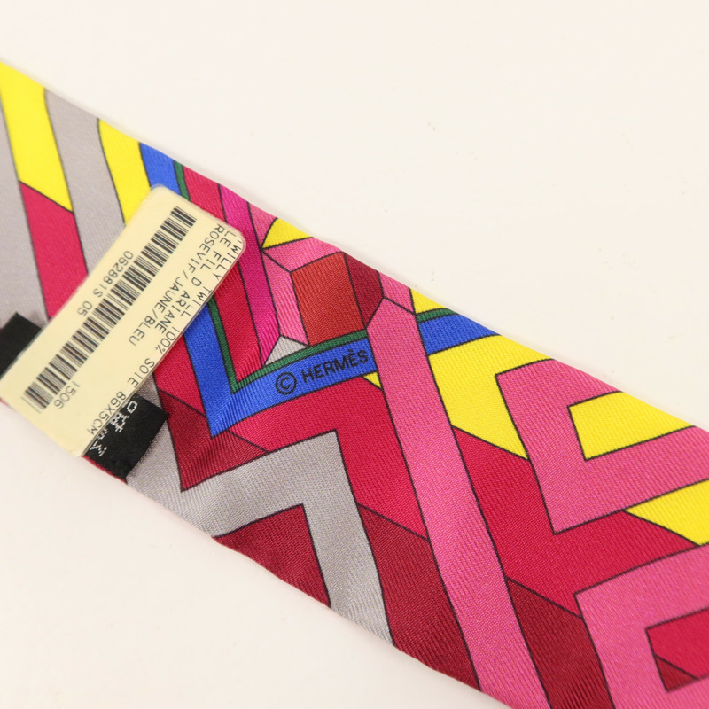 HERMES 絲質Twilly絲巾-5