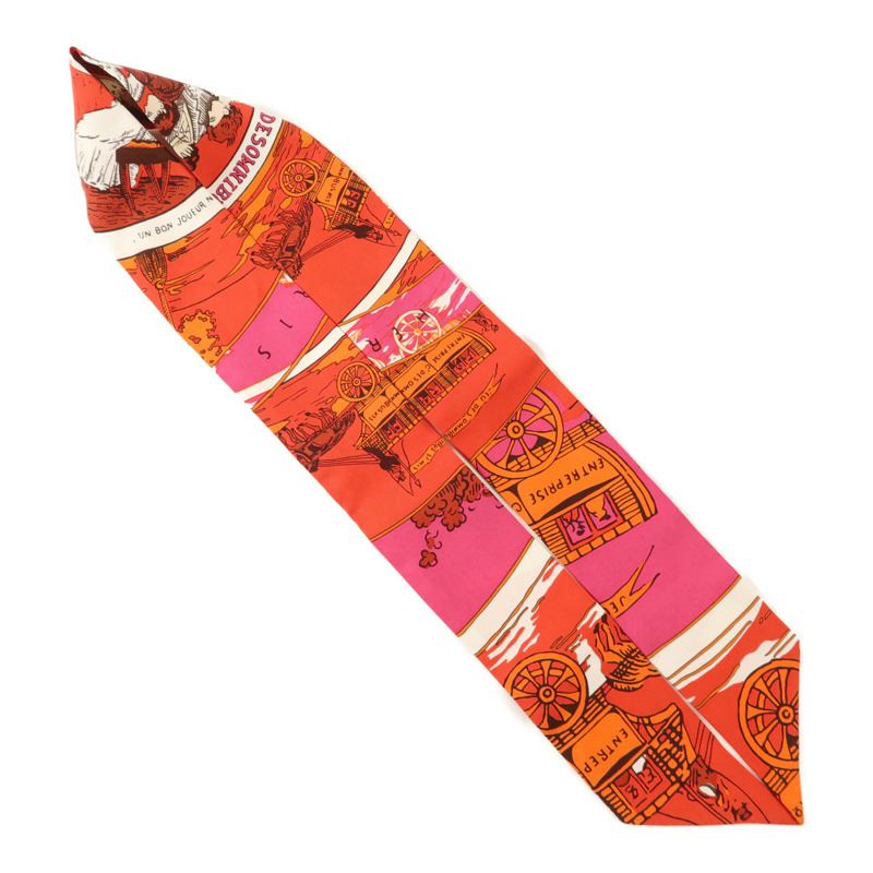 HERMES 絲質Twilly絲巾-3