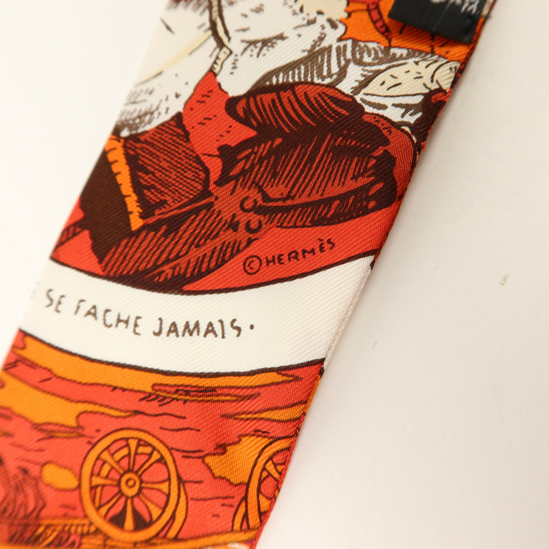 HERMES 絲質Twilly絲巾-4