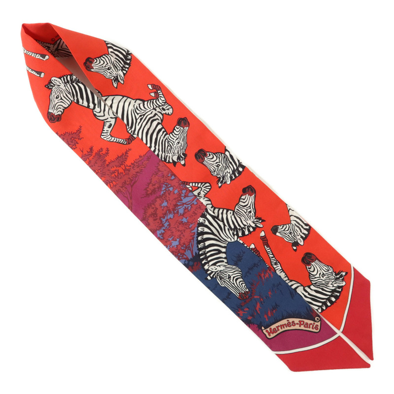 HERMES 絲質Twilly絲巾-3