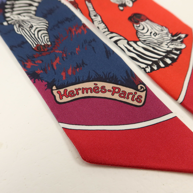 HERMES 絲質Twilly絲巾-4