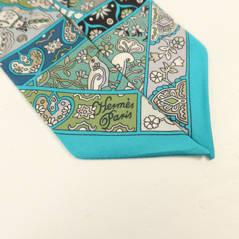 HERMES 絲質Twilly絲巾-4