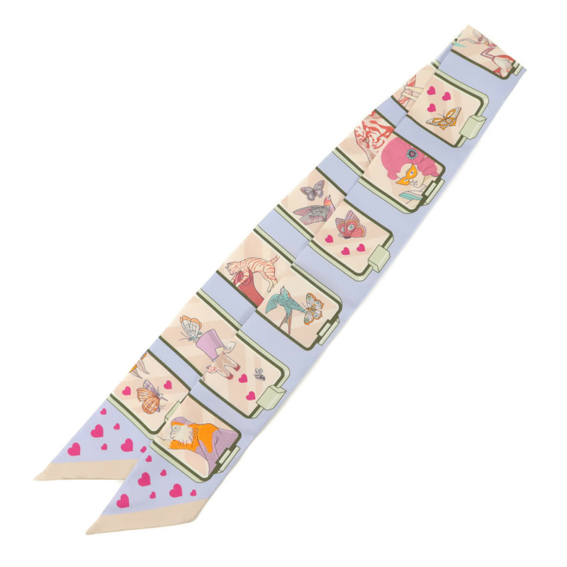 HERMES 絲質Twilly絲巾-1