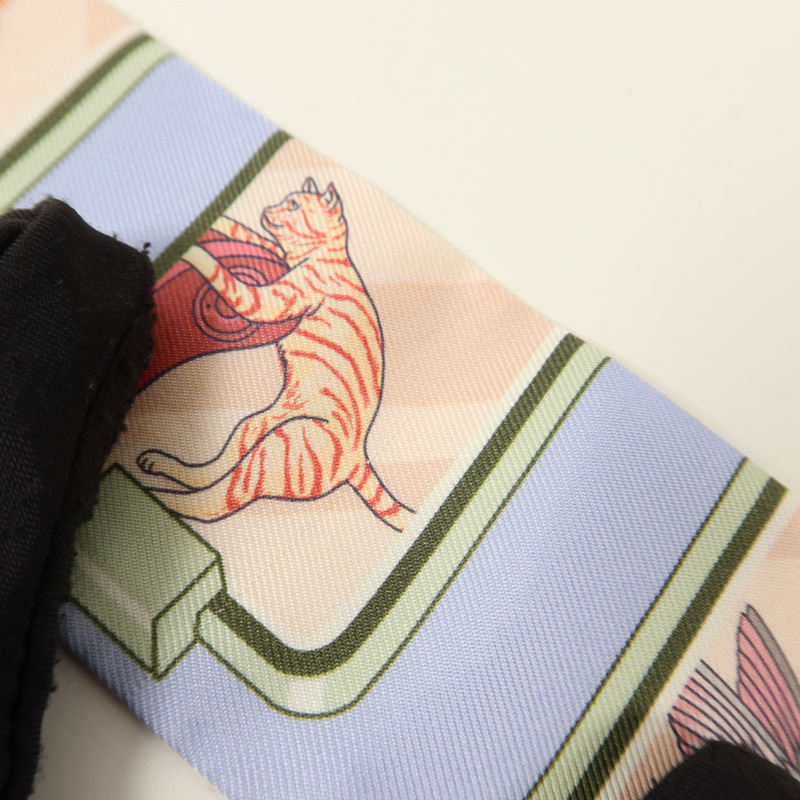 HERMES 絲質Twilly絲巾-9