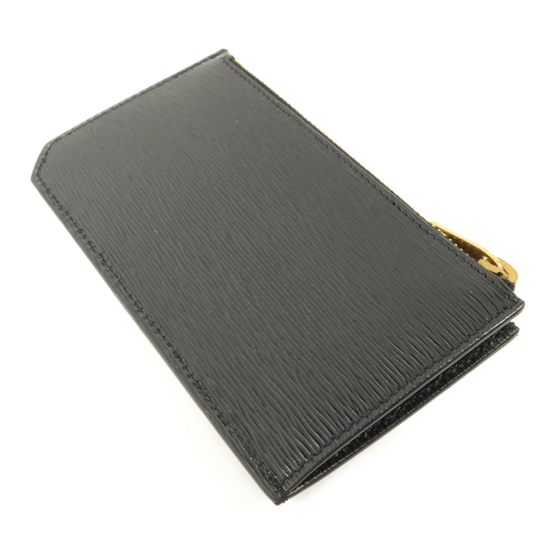 YVES SAINT LAURENT 牛皮皮革Zipped Card Case金扣卡片套-3