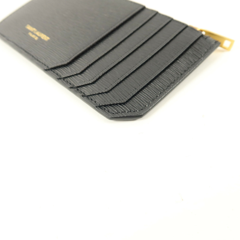 YVES SAINT LAURENT 牛皮皮革Zipped Card Case金扣卡片套-8