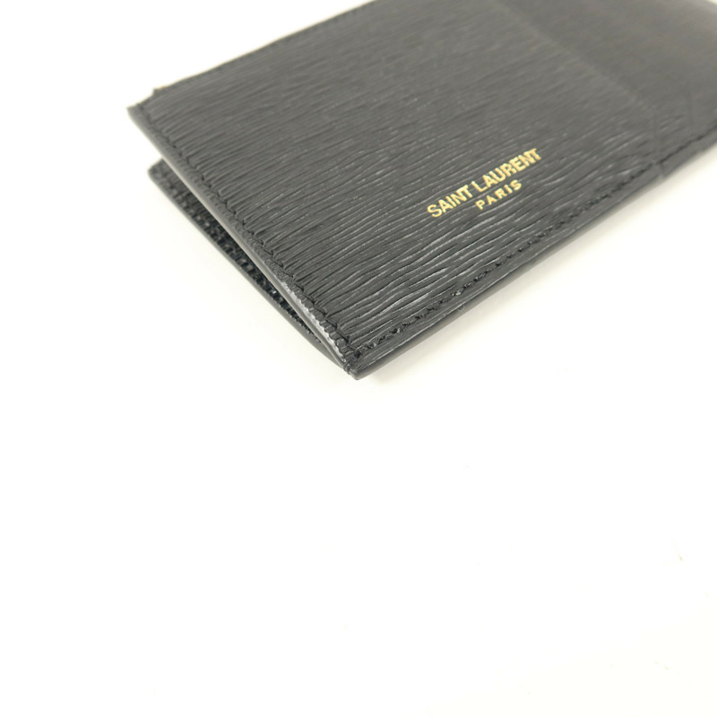 YVES SAINT LAURENT 牛皮皮革Zipped Card Case金扣卡片套-9