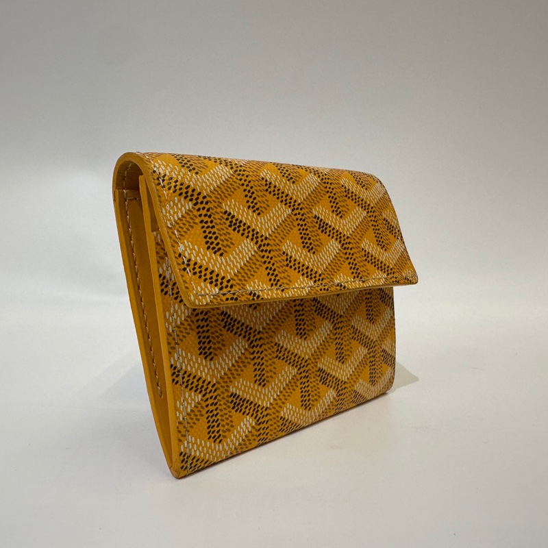 Goyard 黃色 Marigny Wallet下蓋零錢卡包-1