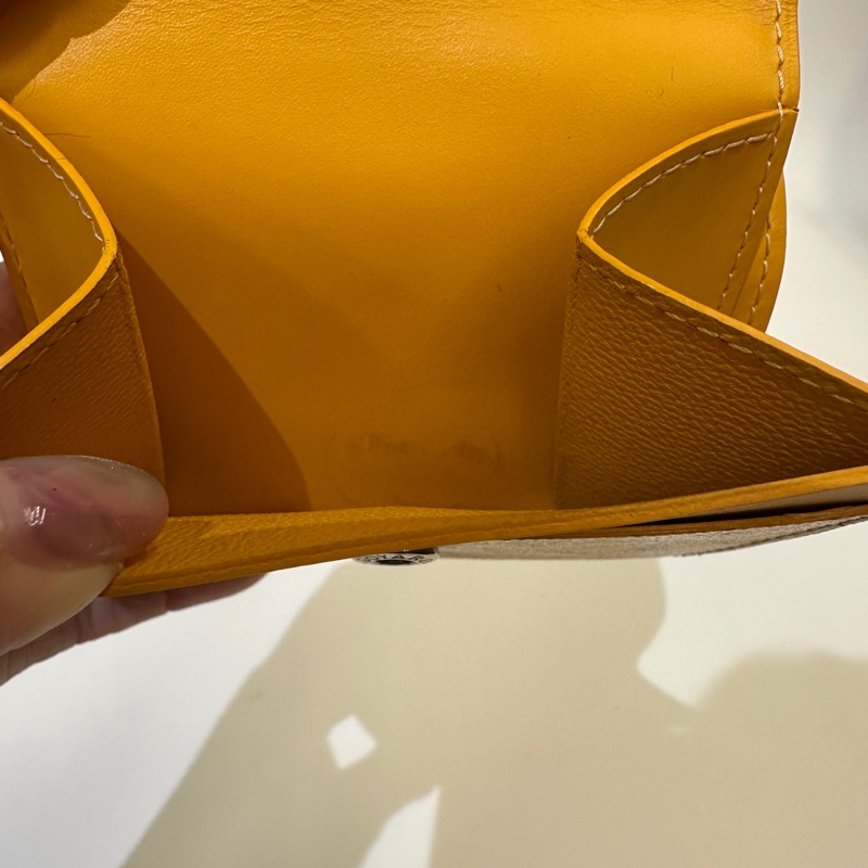Goyard 黃色 Marigny Wallet下蓋零錢卡包-9