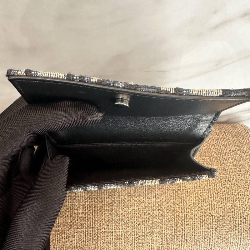 *SHIHNA名牌精品* DIOR Oblique 提花三折短夾-3