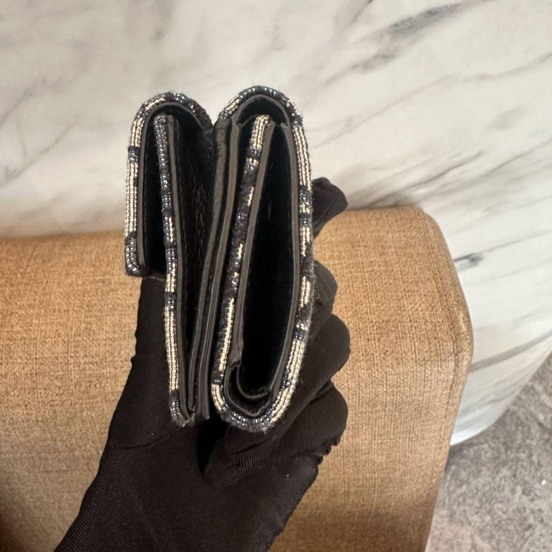 *SHIHNA名牌精品* DIOR Oblique 提花三折短夾-8