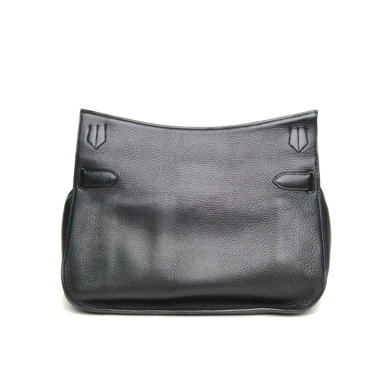 HERMES 吉普賽Jypsiere34黑色Togo皮框L銀扣肩背包-2