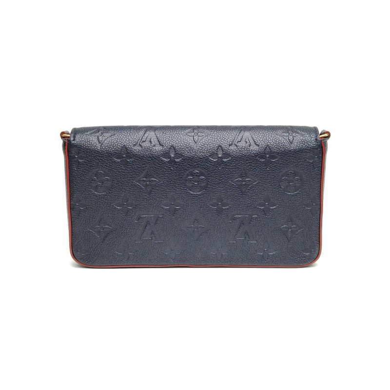 LOUIS VUITTON POCHETTEFELICIE三合一鏈條包墨藍色牛皮2017肩背包-2