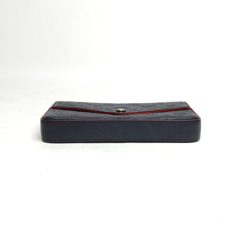 LOUIS VUITTON POCHETTEFELICIE三合一鏈條包墨藍色牛皮2017肩背包-4