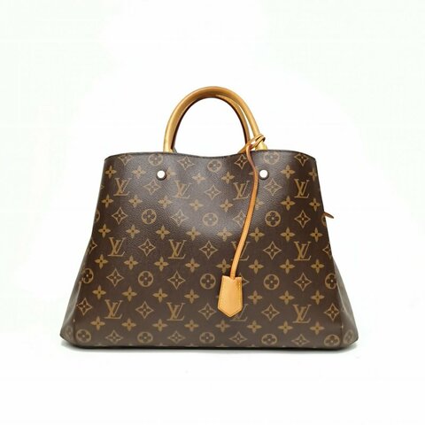 LOUIS VUITTON Montaigne蒙田大號39老花PVC金扣2014肩背包