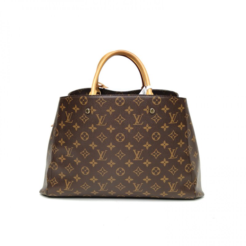 LOUIS VUITTON Montaigne蒙田大號39老花PVC金扣2014肩背包-2