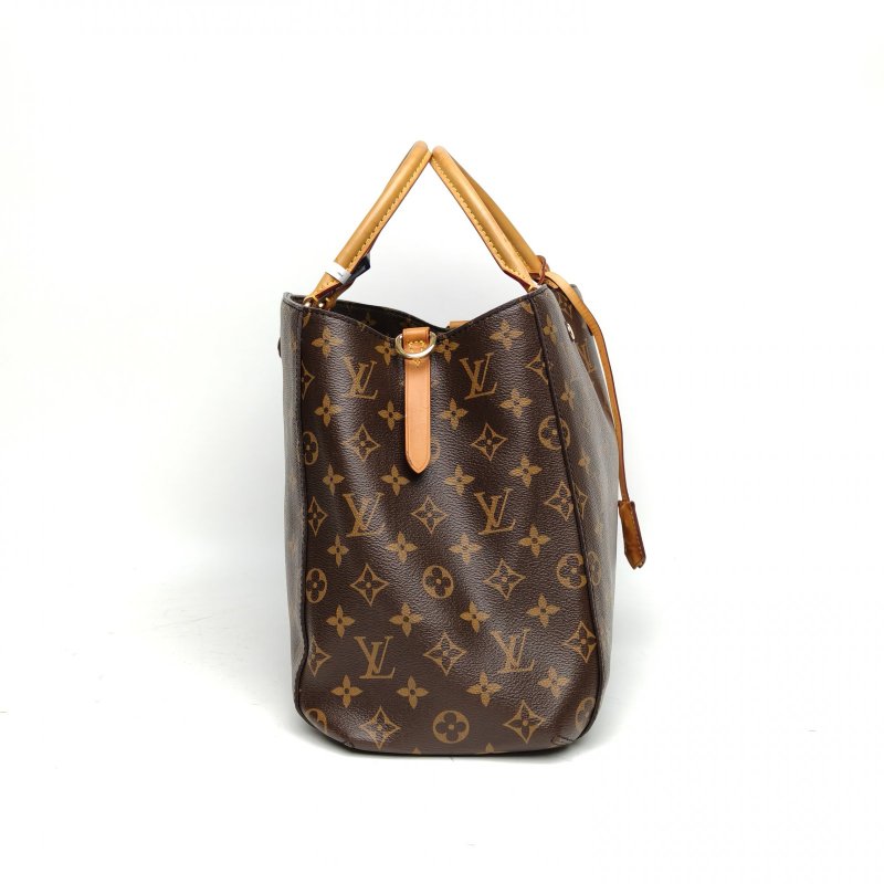 LOUIS VUITTON Montaigne蒙田大號39老花PVC金扣2014肩背包-3