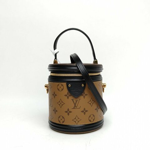 LOUIS VUITTON CANNES圓桶包拼色PVC2018老花肩背包