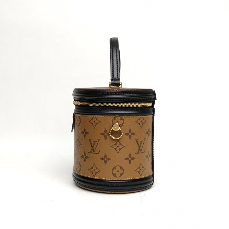 LOUIS VUITTON CANNES圓桶包拼色PVC2018老花肩背包-1