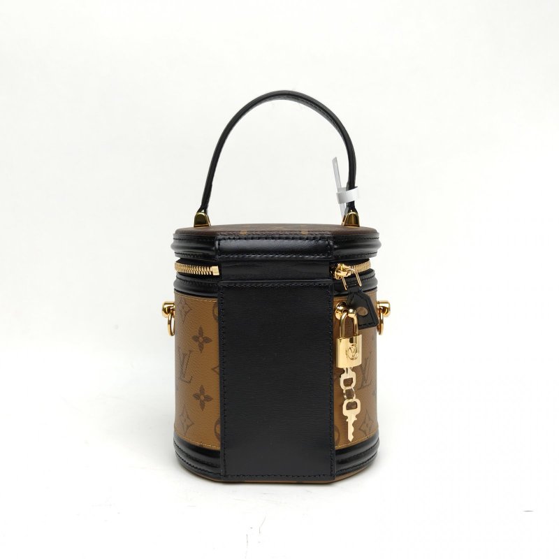 LOUIS VUITTON CANNES圓桶包拼色PVC2018老花肩背包-2